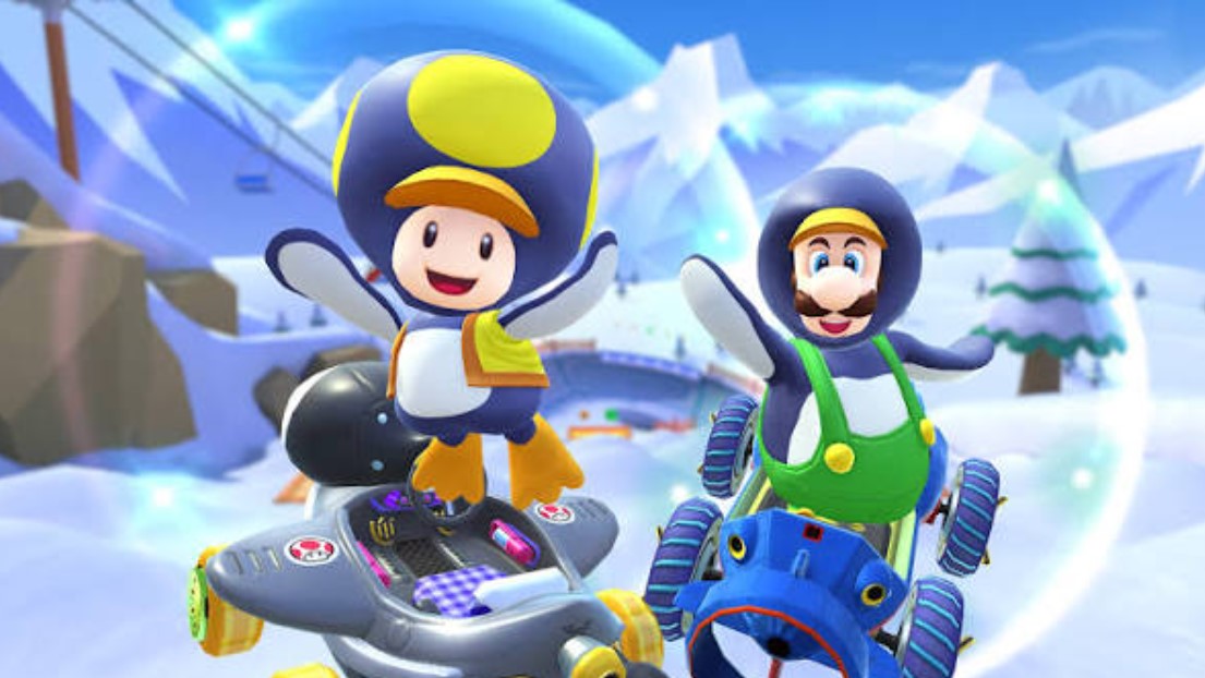 Penguin Suit in Mario Kart