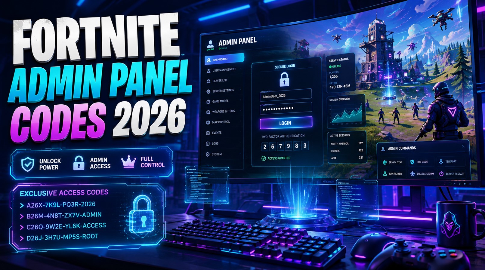 Fortnite Admin Panel Codes