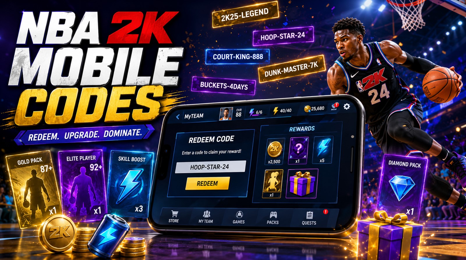 NBA 2K Mobile Codes