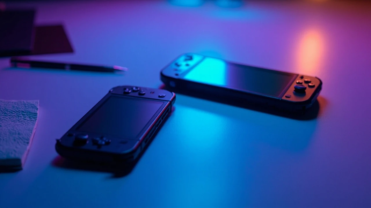 Two Nintendo Switch consoles side by side for a Link Trade in Pokemon Legends Z-A, with pokemon za trade codes overlay